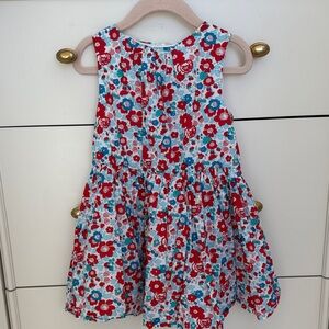 Jacadi Red & Turquoise Floral Dress
